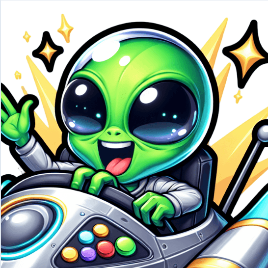Cool 3D Alien Gamer Emote