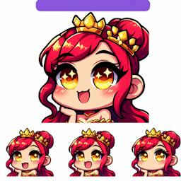 Red hair,gold crown, female, gold eyes