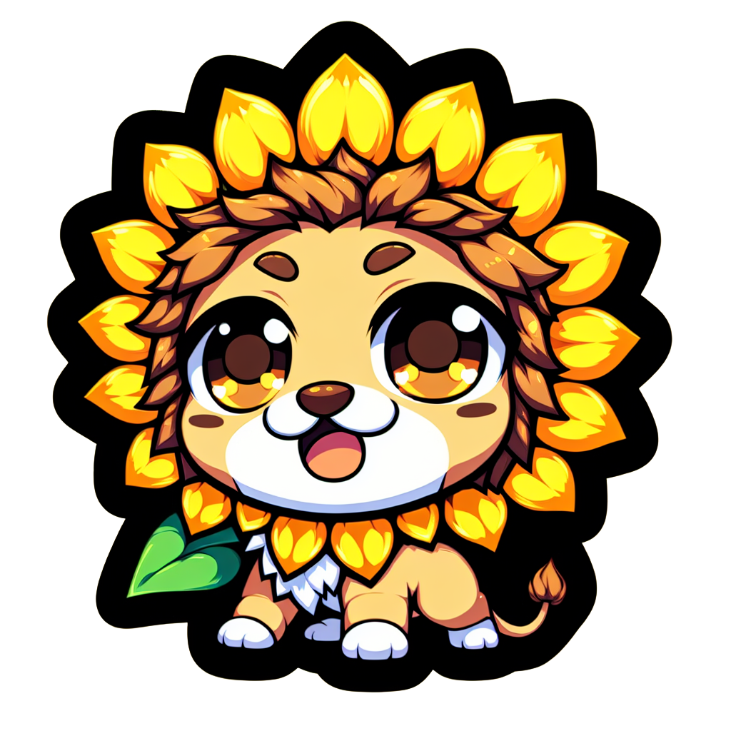 A Sunflower lion emote