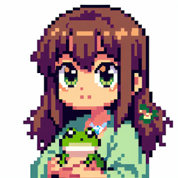 A girl with brown hair holding frog