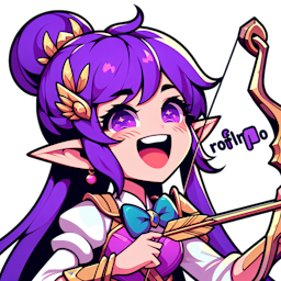 purple hair, elf ears, archer girl , ROFLMAO