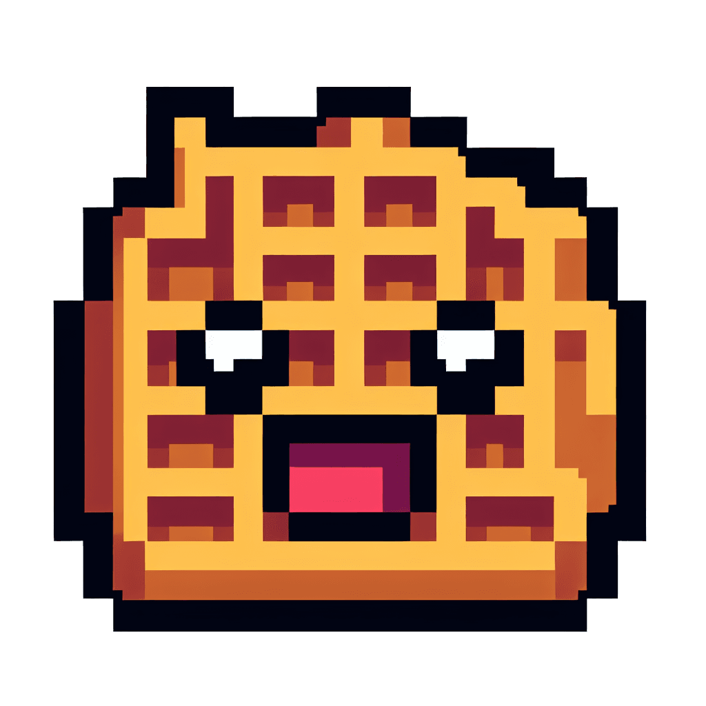 A hairy waffle emote