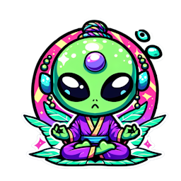 An alien in zen state 
