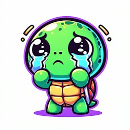 a turtle showing defeat