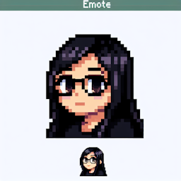 streamer/gamer girl, with long black hair, black glasses and dark brown eyes, wearing dark clothes with a video game backdrop, her innocent expression captivates everyone who looks at her