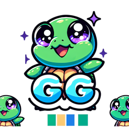 a turtle with the text GG