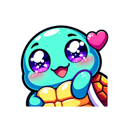 a turtle showing affection