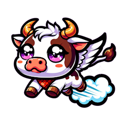 A flying cow 
