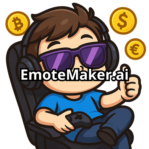 A chill gamer lounging back in a chair, wearing purple sunglasses and giving a thumbs-up, with virtual currency symbols floating around