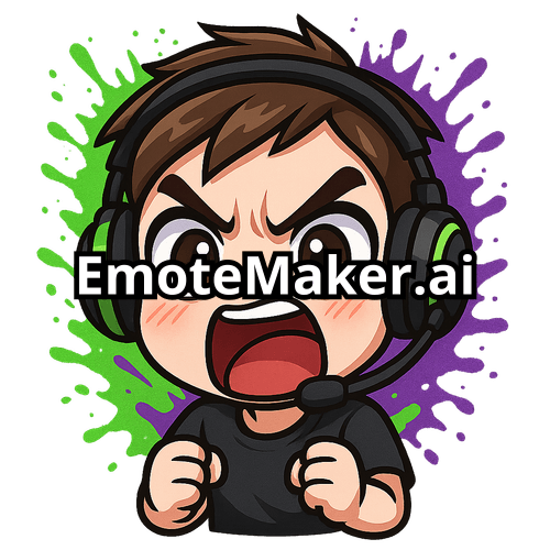 Gamer Headset green and purple splash intense background 