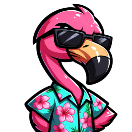 Cool Flamingo with Sunglasses