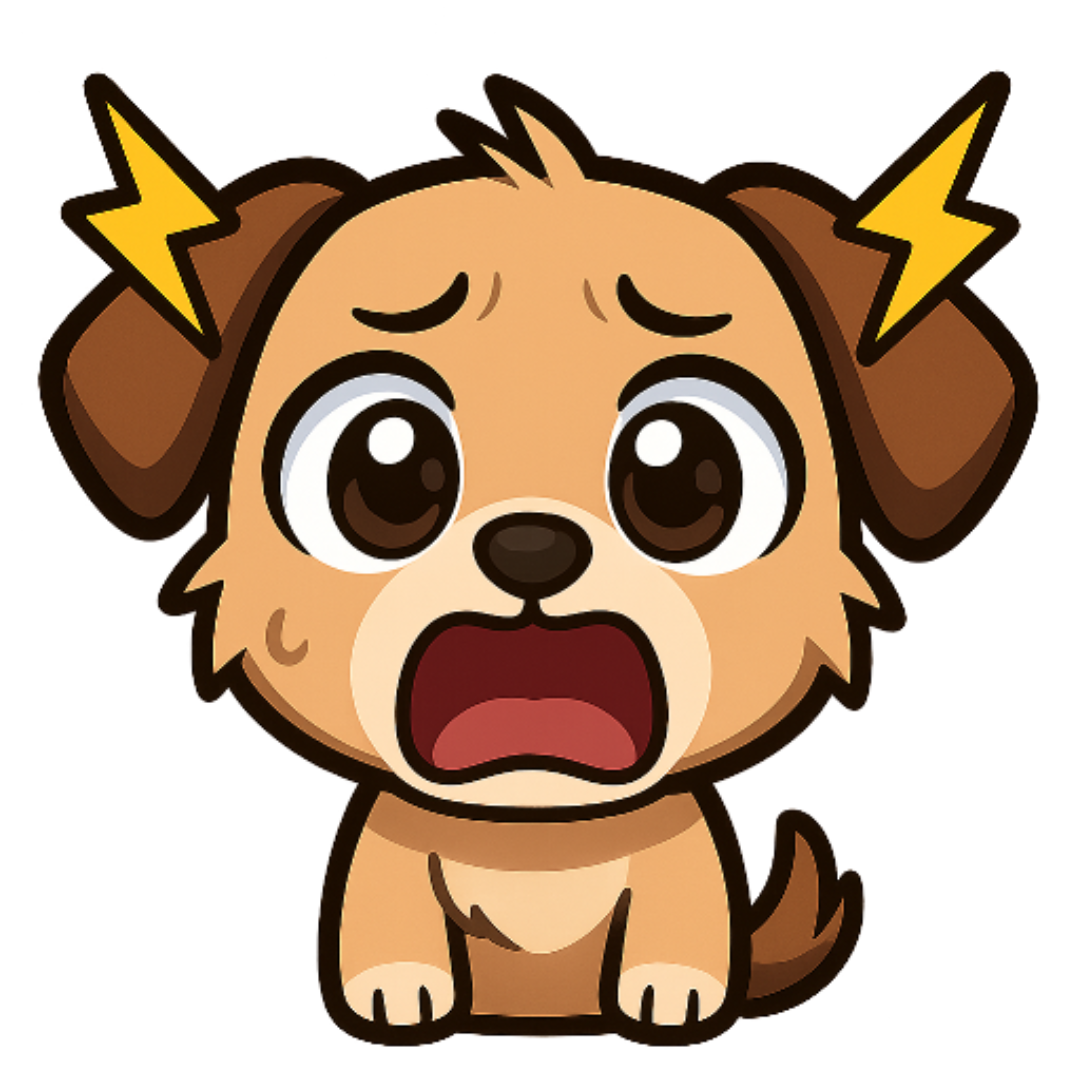 shockedpup emote